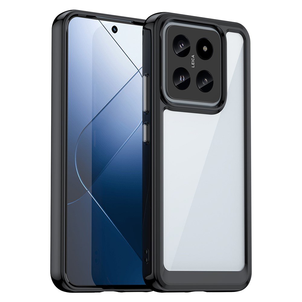 Outer space prozirna maskica s crnim gel okvirom za Xiaomi 14