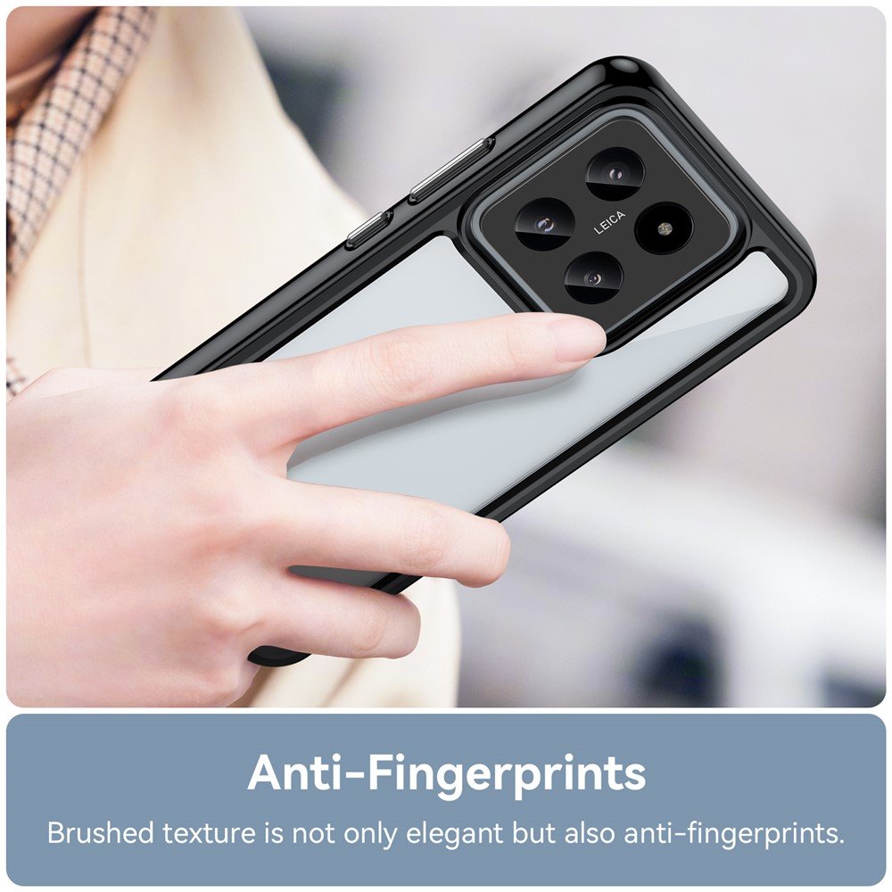 Outer space prozirna maskica s crnim gel okvirom za Xiaomi 14 - Slika 6