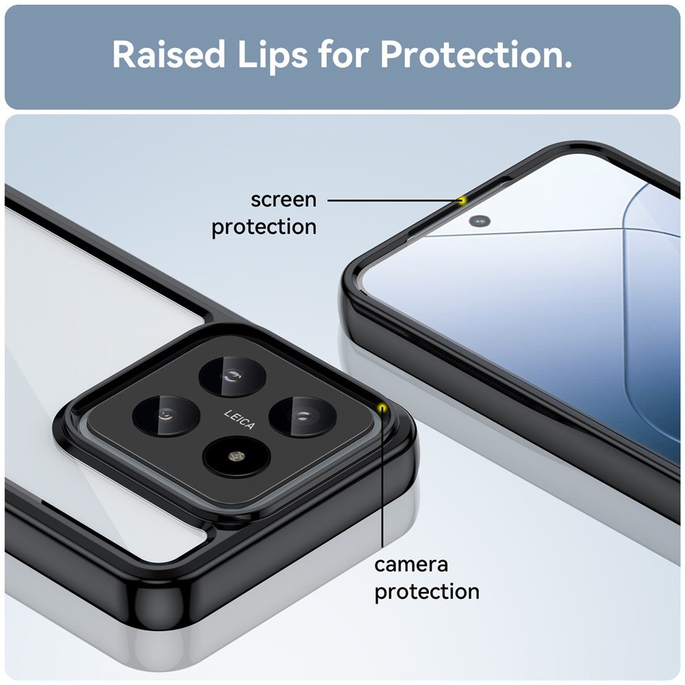 Outer space prozirna maskica s crnim gel okvirom za Xiaomi 14 - Slika 7